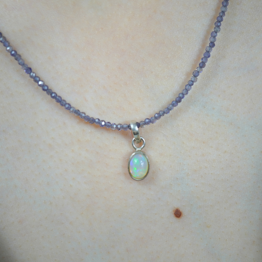 Iolite Gemstone Necklace