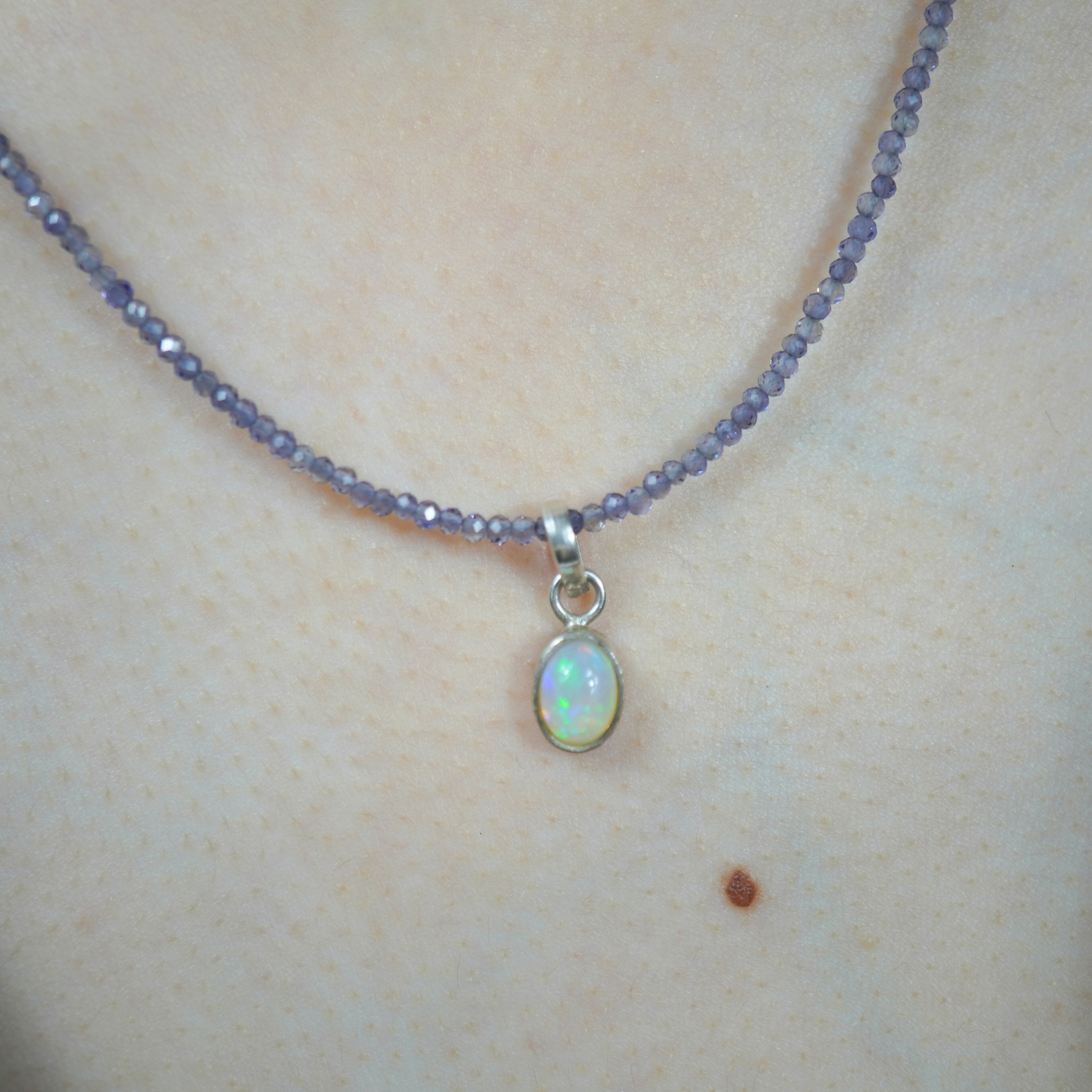 Iolite Gemstone Necklace