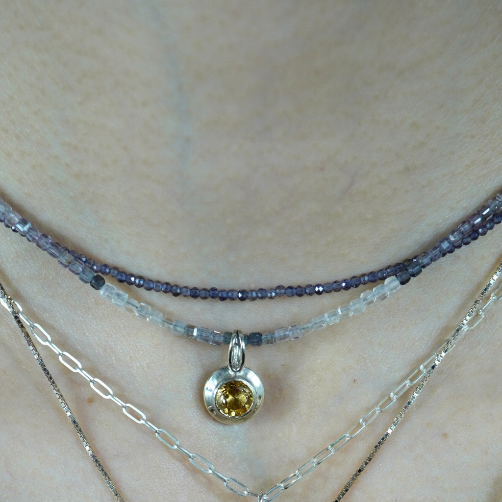 Iolite Gemstone Necklace