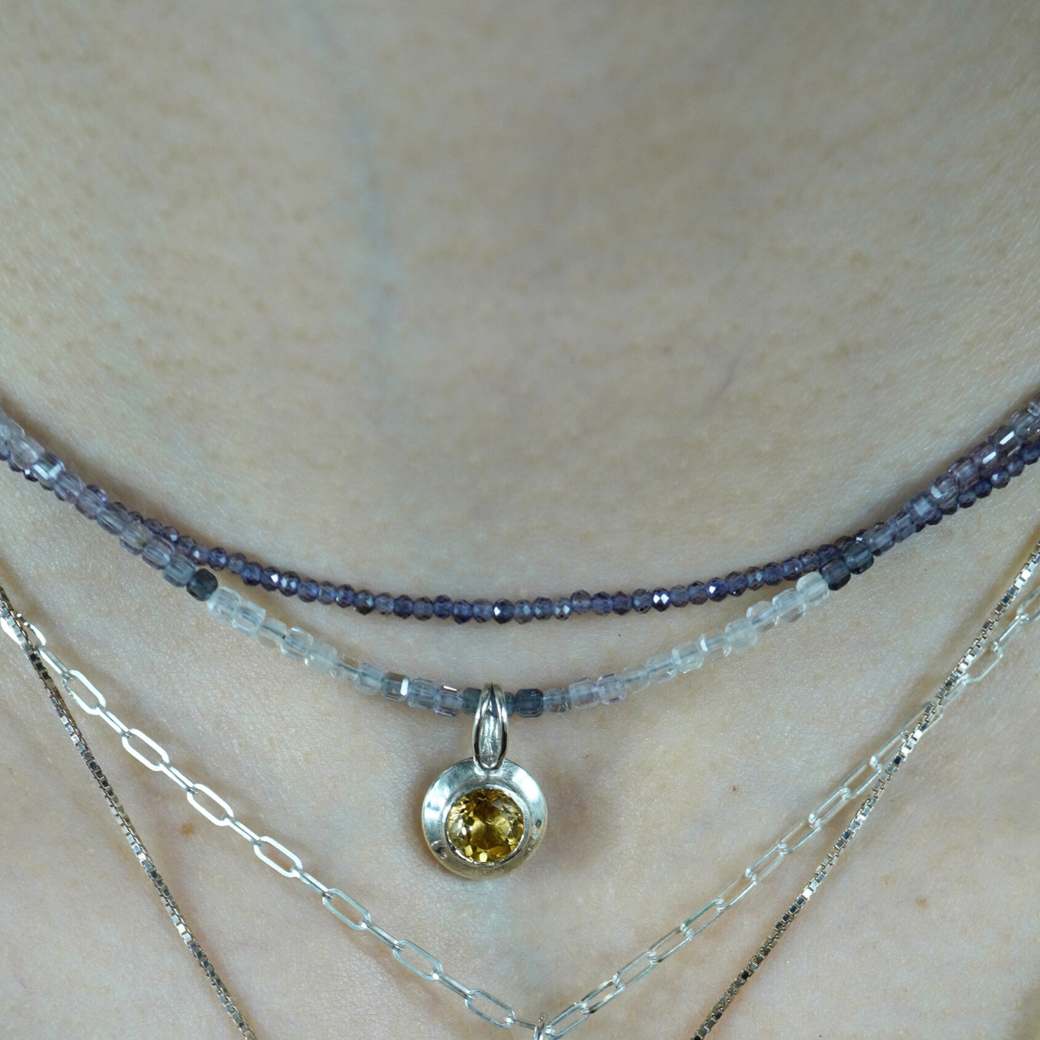 Iolite Gemstone Necklace