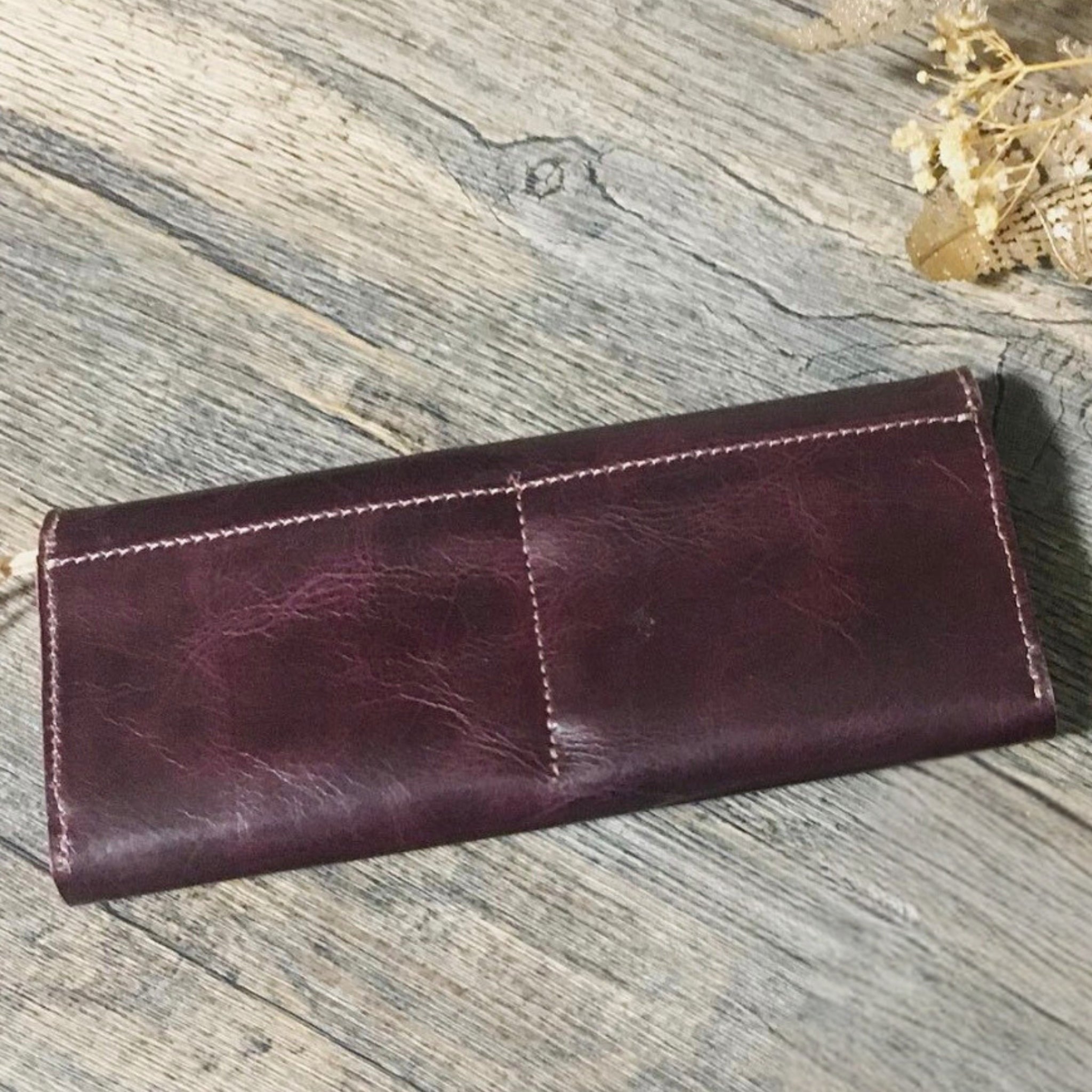 Japanese Handmade Large Leather Wallet Leather & Crayon Brand