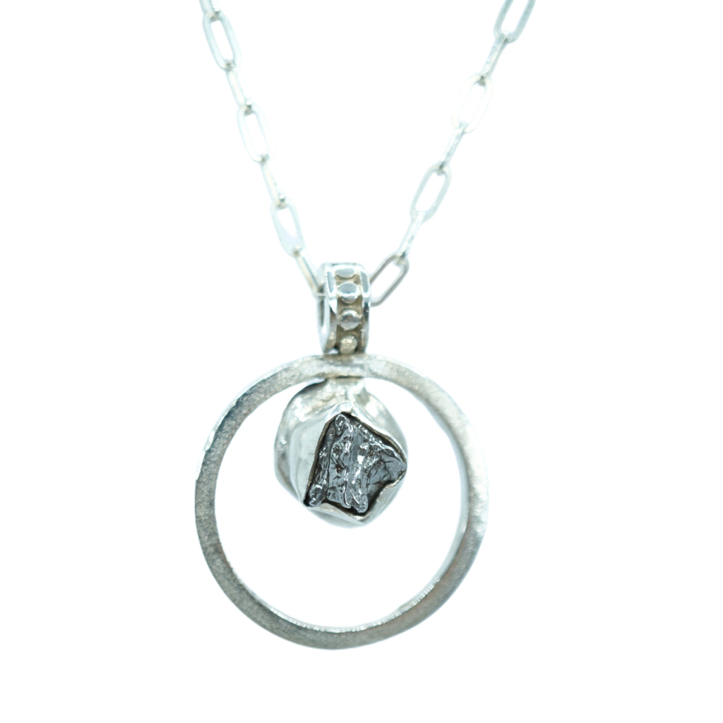 Silver Meteorite Necklace
