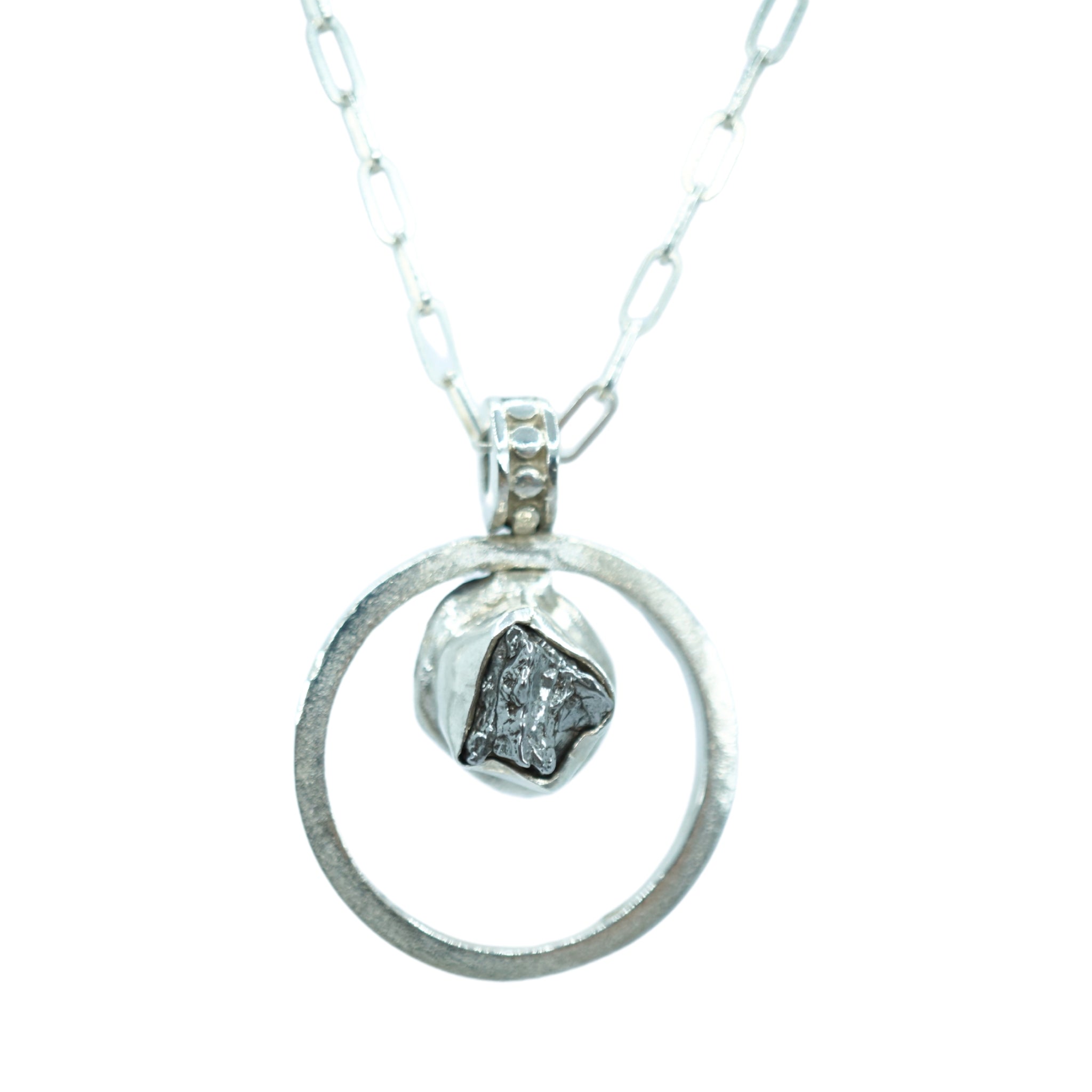 Silver Meteorite Necklace