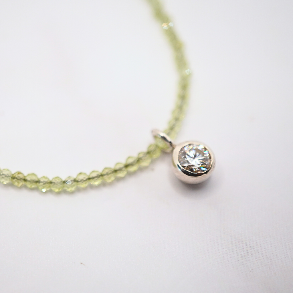 Silver Moissanite Necklace