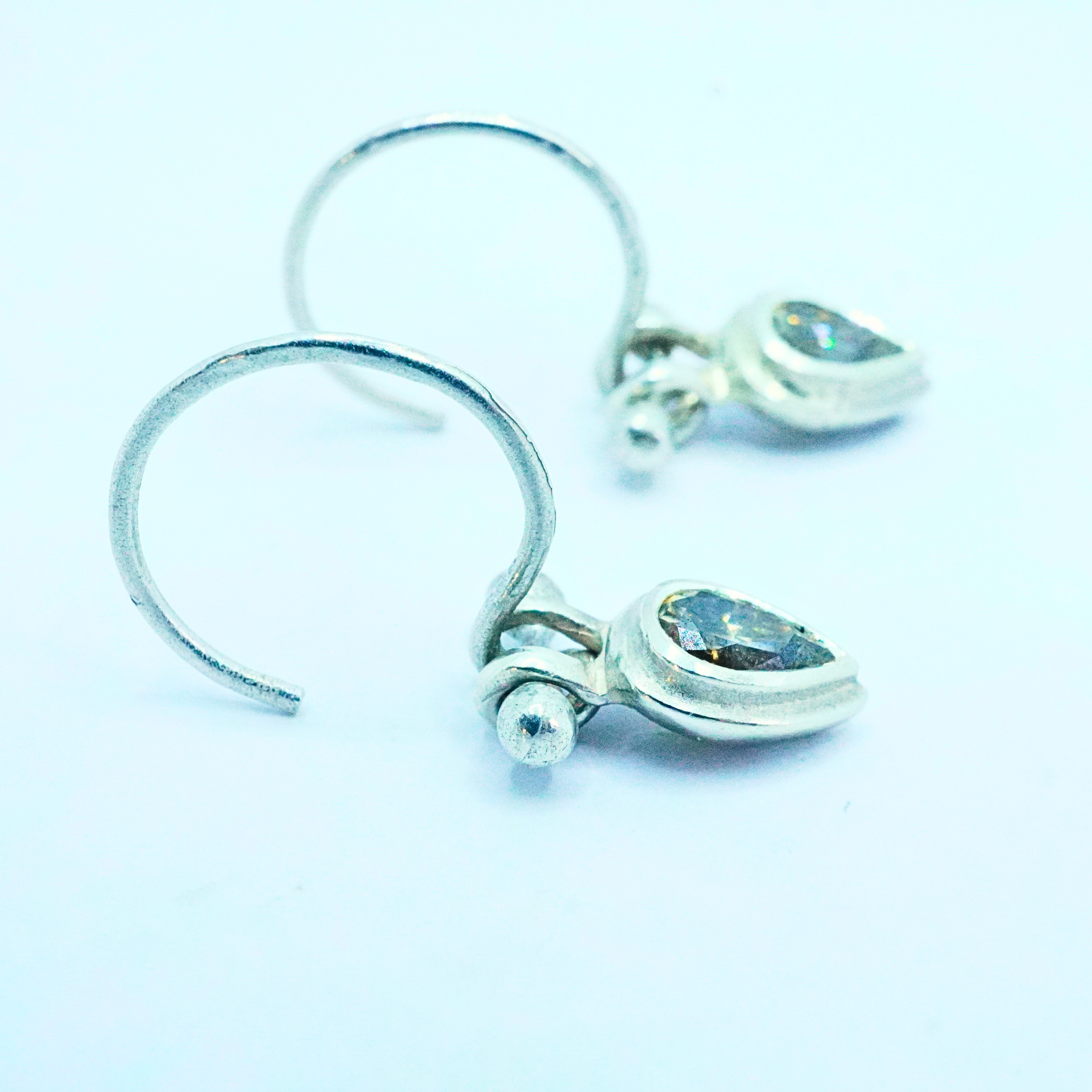 moissanite teardrop earrings