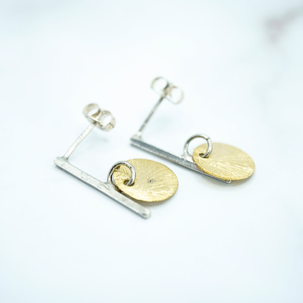 Silver and Gold Vermeil Earrings