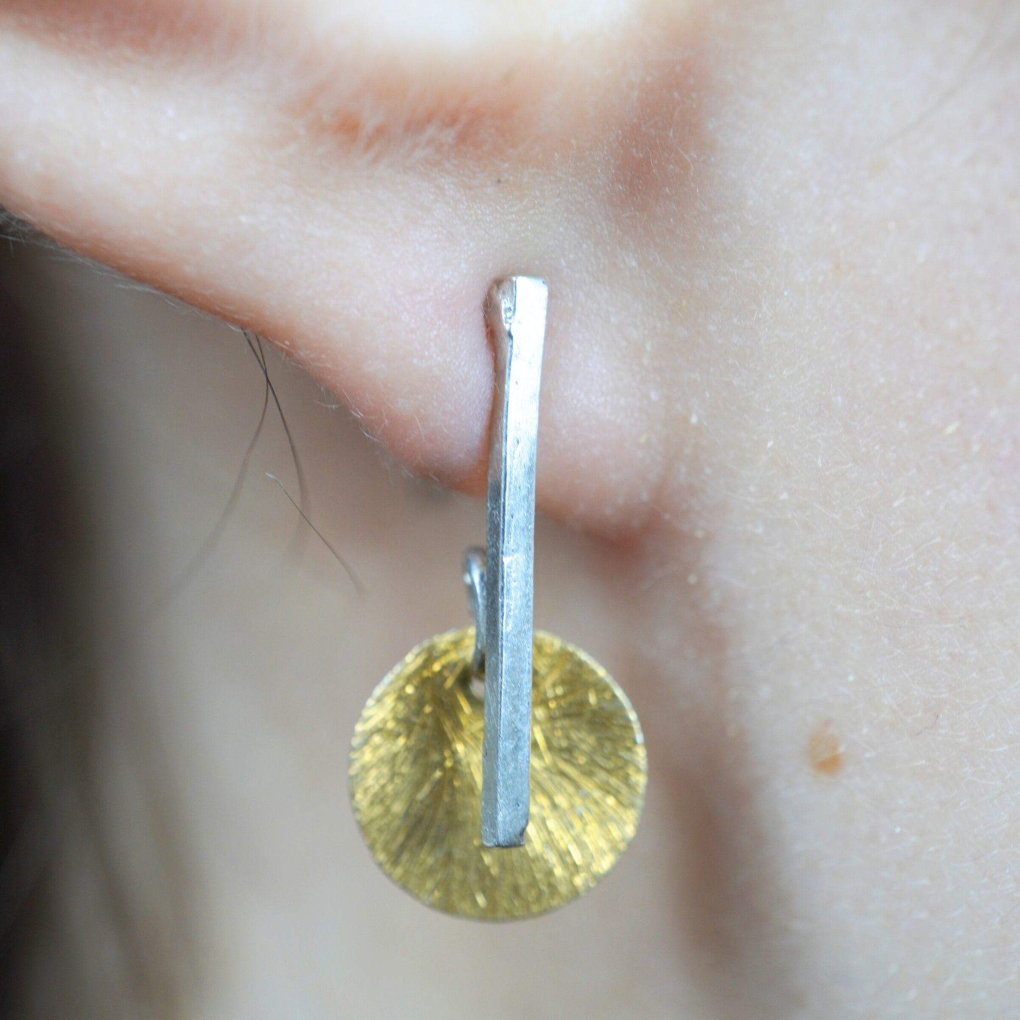 Silver and Gold Vermeil Earrings