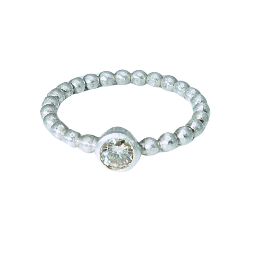 solitaire moissanite ring