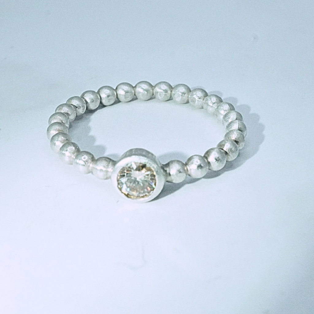 solitaire moissanite ring