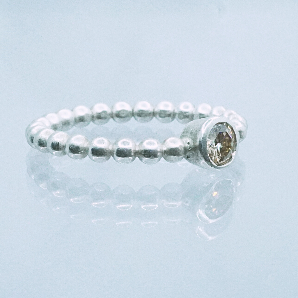 moissanite silver ring