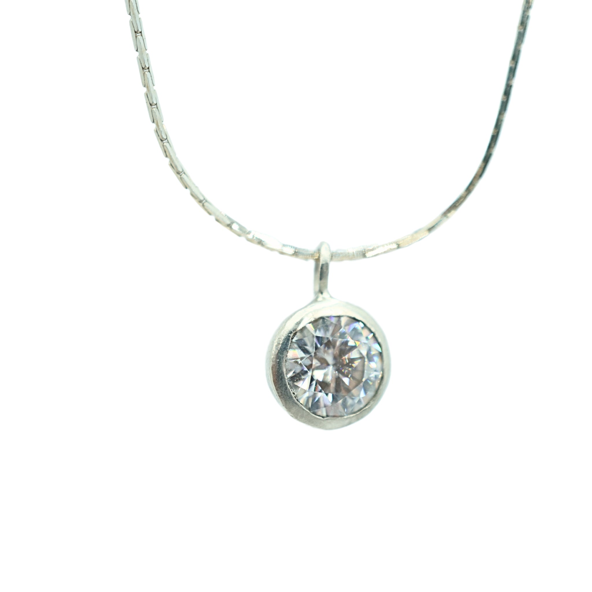 Silver Moissanite Necklace