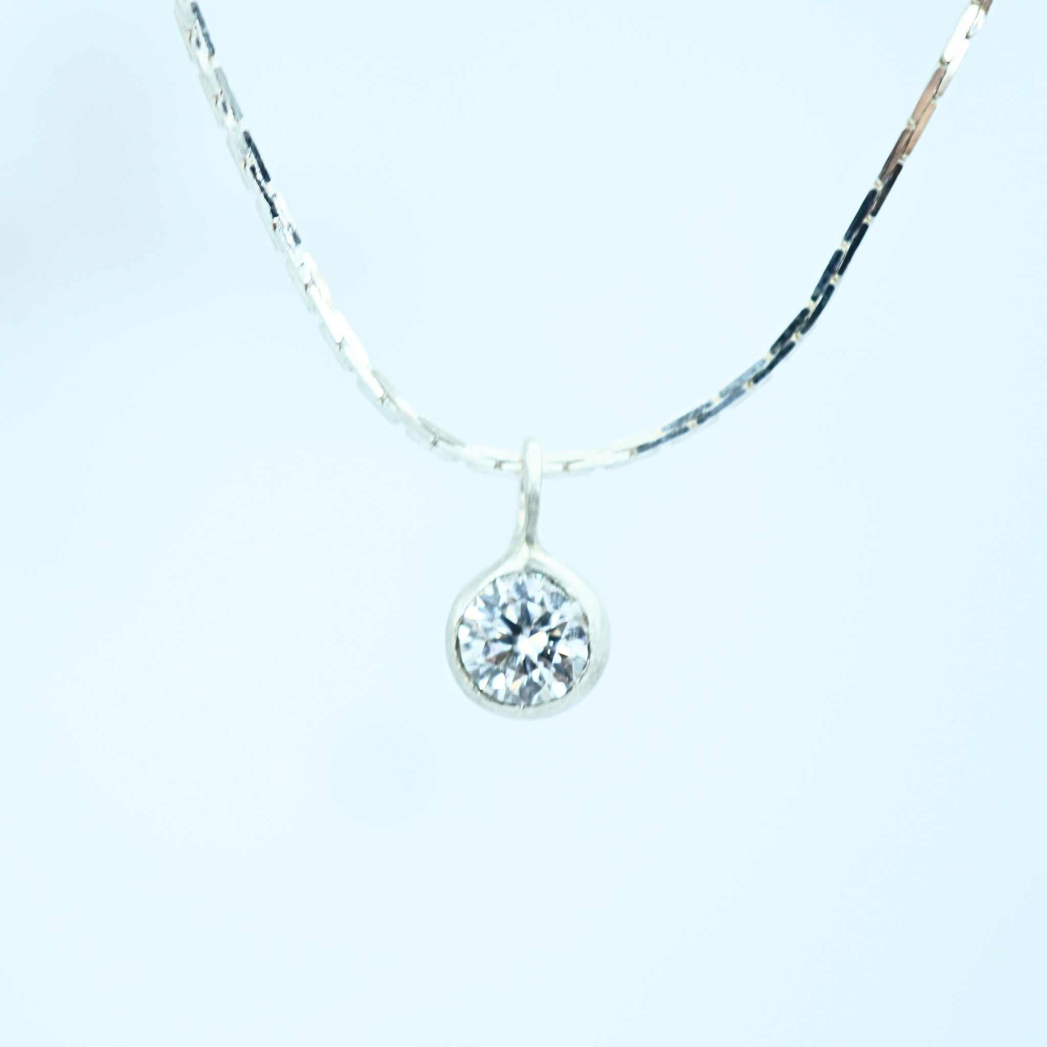 Silver Moissanite Necklace