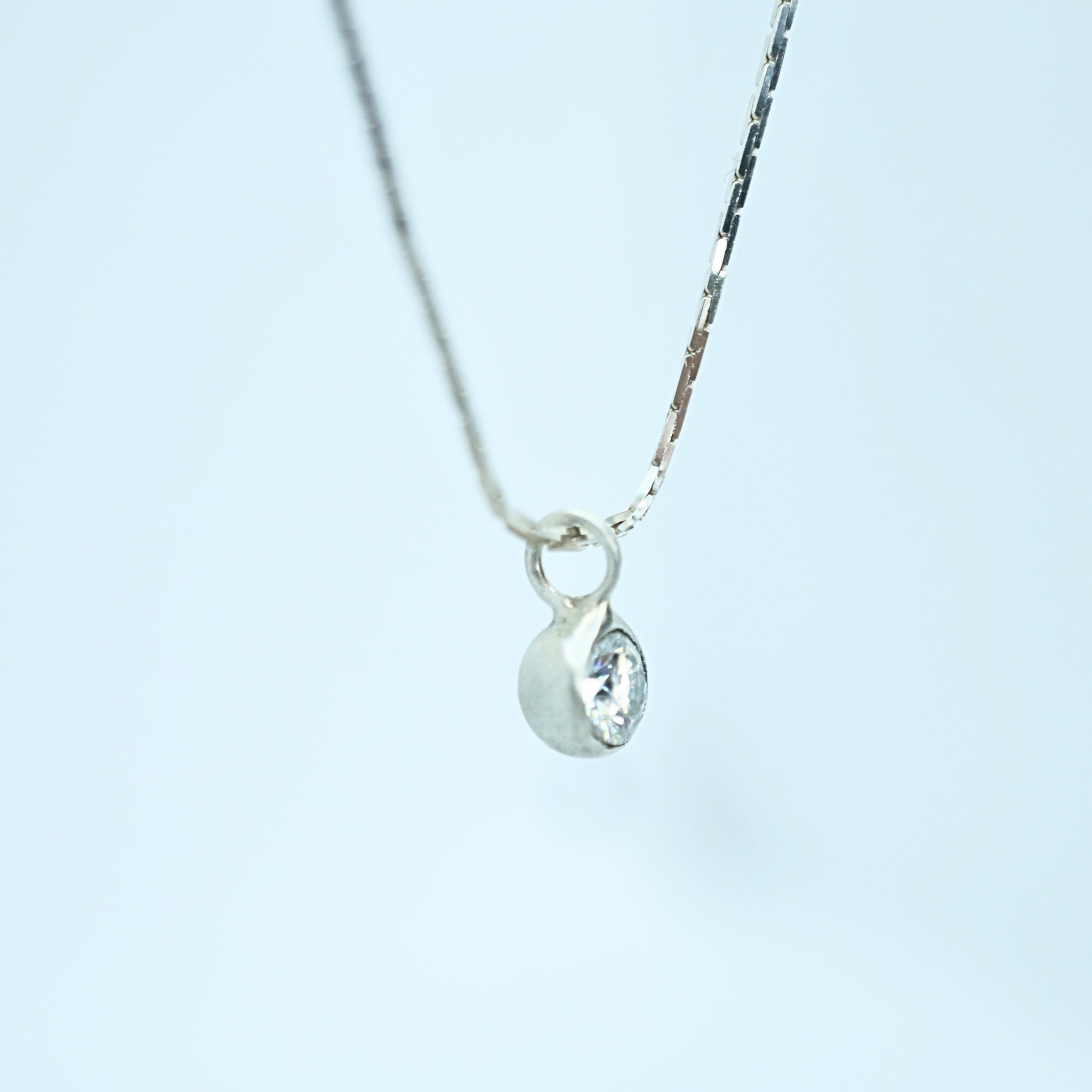 Silver Moissanite Necklace