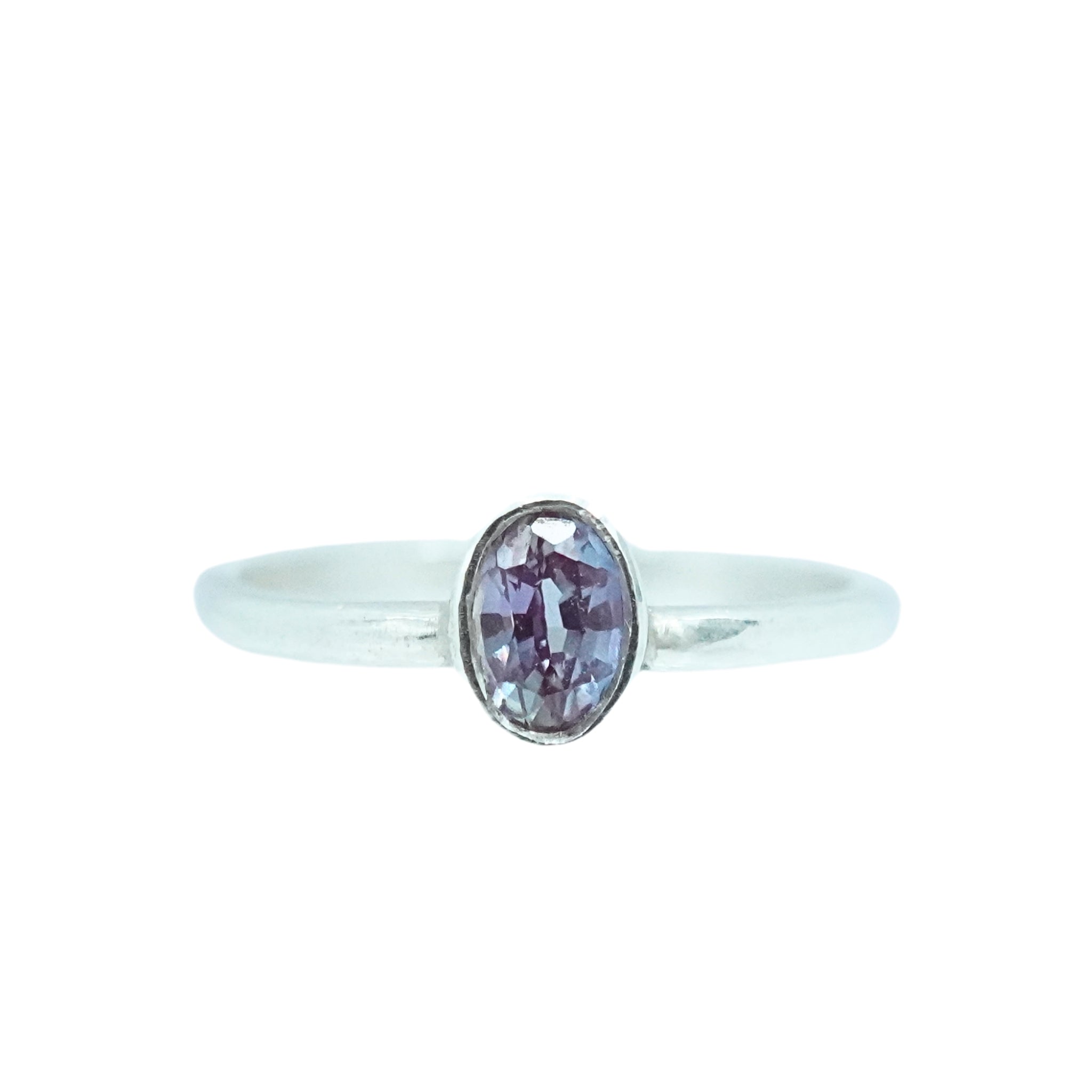 Stackable Silver Alexandrite Ring