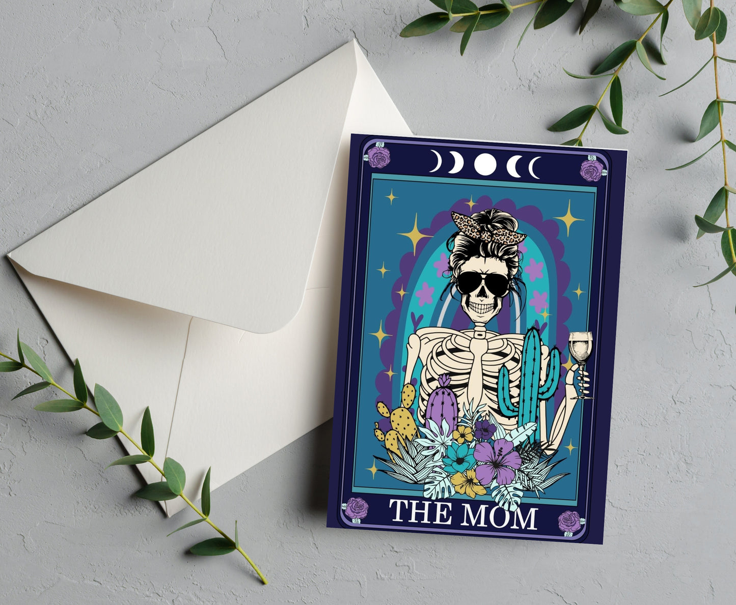 The Mom Skeleton Tarot Greeting Card