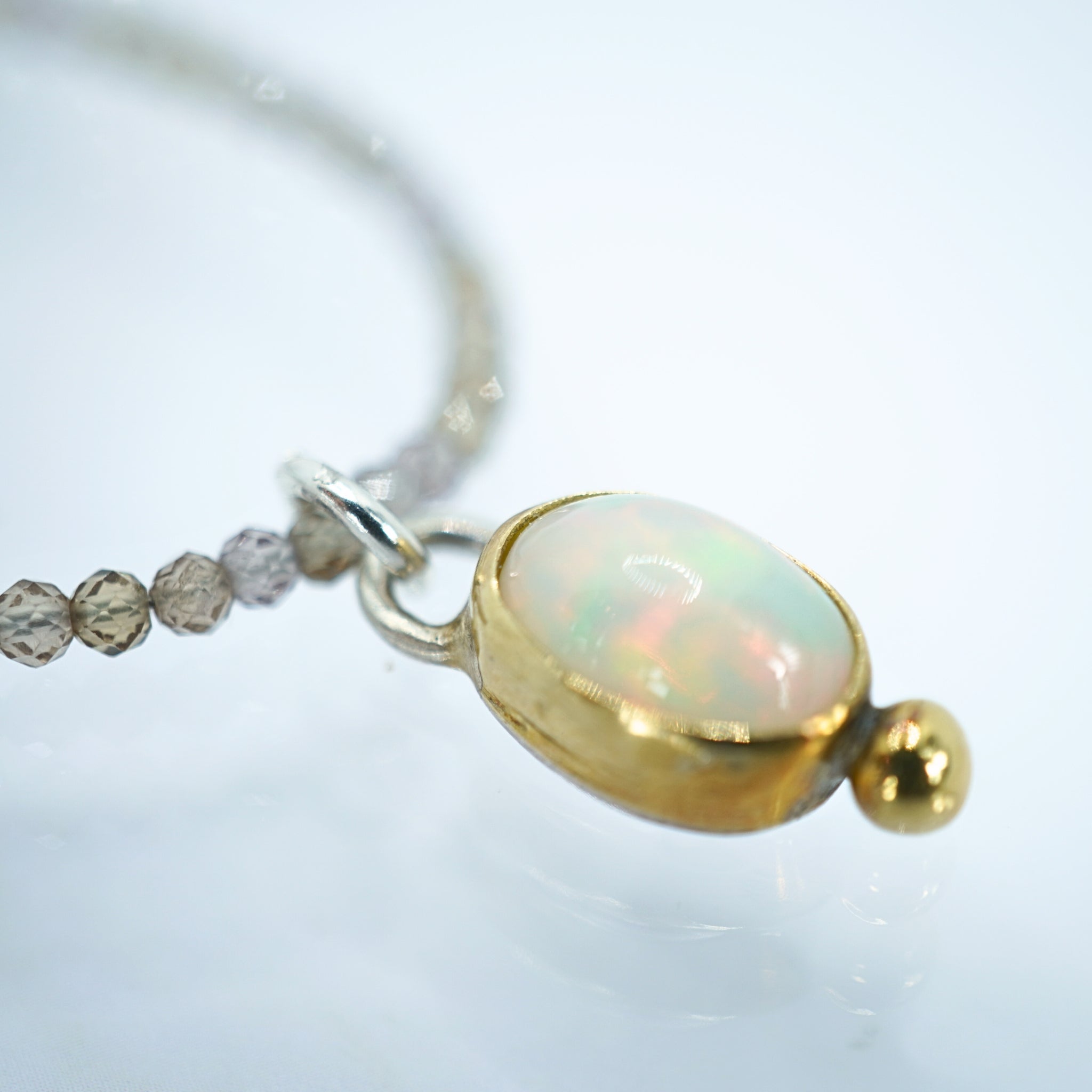 Two Tone Opal Gemstone Necklace