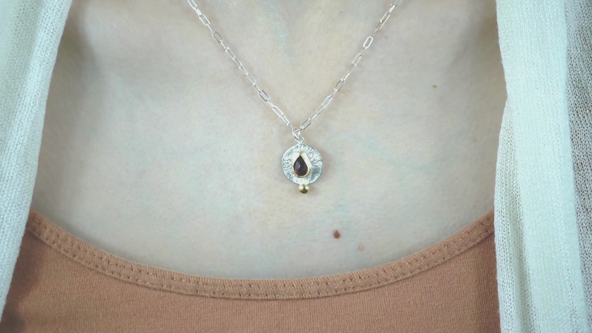 Garnet Birthstone Necklace